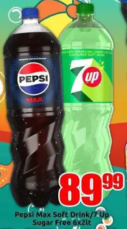 Three Star Cash and Carry Pepsi Max Soft Drink/ 7 Up Sugar Free offer