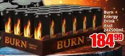 Three Star Cash and Carry Burn Energy Drink Asst offer