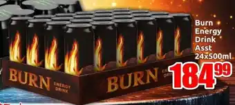 Three Star Cash and Carry Burn Energy Drink Asst offer