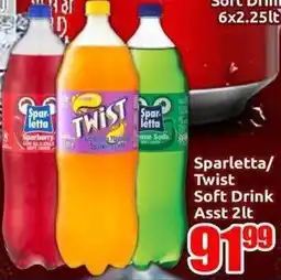 Three Star Cash and Carry Sparletta/ Twist Soft Drink Asst offer