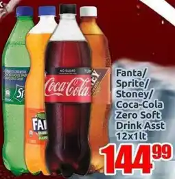 Three Star Cash and Carry Fanta/ Sprite/ Stoney/ Coca-Cola Zero Soft Drink Asst offer