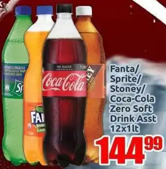 Three Star Cash and Carry Fanta/ Sprite/ Stoney/ Coca-Cola Zero Soft Drink Asst offer