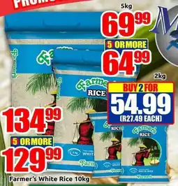 Three Star Cash and Carry Farmer's White Rice offer