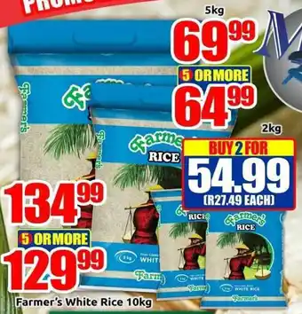 Three Star Cash and Carry Farmer's White Rice offer