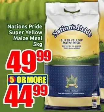 Three Star Cash and Carry Nations Pride Super Yellow Maize Meal offer