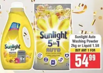 Frontline Sunlight Auto Washing Powder or Liquid offer