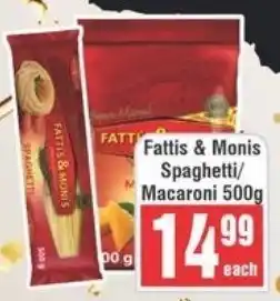 Frontline Fattis & Monis Spaghetti/ Macaroni offer