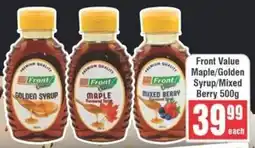 Frontline Front Value Maple/ Golden Syrup/ Mixed Berry offer