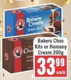 Frontline Bakers Choc Kits or Romany Cream offer