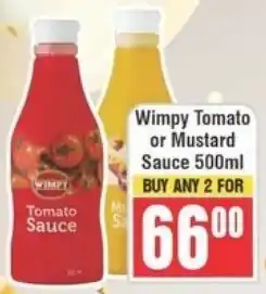 Frontline Wimpy Tomato or Mustard Sauce offer