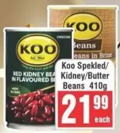 Frontline Koo Spekled/ Kidney/ Butter Beans offer