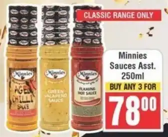 Frontline Minnies Sauces Asst. offer