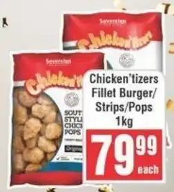 Frontline Sovereign Chicken'tizers Fillet Burger/ Strips/ Pops offer