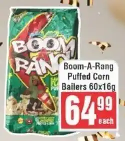 Frontline Boom-A-Rang Puffed Corn Bailers offer