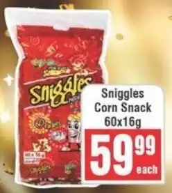 Frontline Sniggles Corn Snack offer