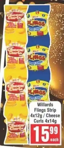 Frontline Willards Flings Strip/ Cheese Curls offer