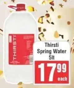 Frontline Thirsti Spring Water offer
