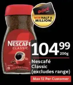 Oxford Freshmarket Nescafé Classic offer