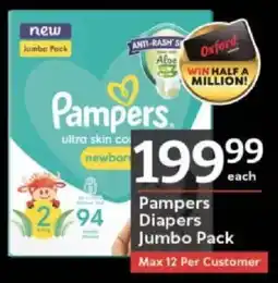 Oxford Freshmarket Pampers Diapers Jumbo Pack offer