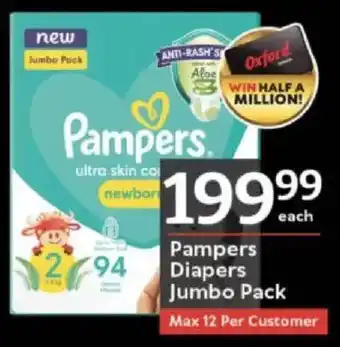 Oxford Freshmarket Pampers Diapers Jumbo Pack offer