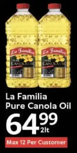 Oxford Freshmarket La Familia Pure Canola Oil offer