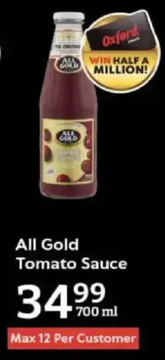 Oxford Freshmarket All Gold Tomato Sauce offer