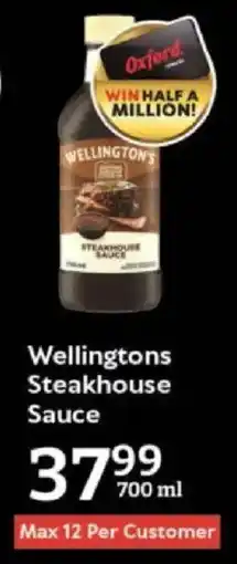 Oxford Freshmarket Wellingtons Steakhouse Sauce offer