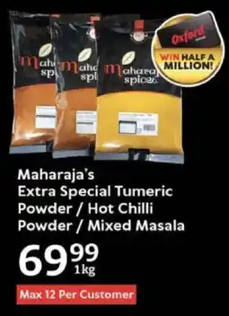 Oxford Freshmarket Maharaja's Extra Special Tumeric Powder/ Hot Chilli Powder/ Mixed Masala offer