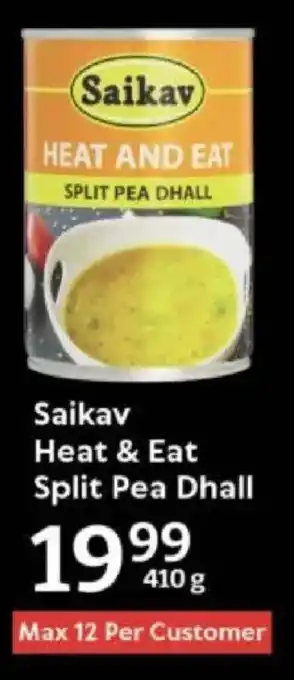 Oxford Freshmarket Saikav Heat & Eat Split Pea Dhall offer