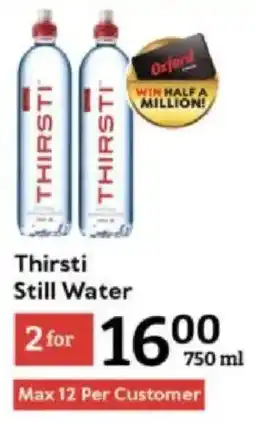 Oxford Freshmarket Thirsti Still Water offer