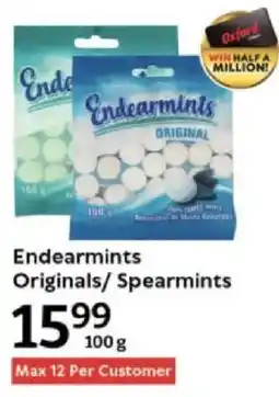 Oxford Freshmarket Endearmints Originals/ Spearmints offer
