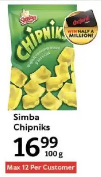 Oxford Freshmarket Simba Chipniks offer