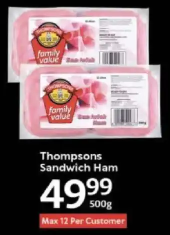 Oxford Freshmarket Thompsons Sandwich Ham offer