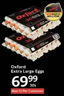 Oxford Freshmarket Oxford Extra Large Eggs offer