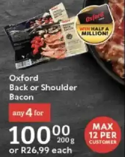 Oxford Freshmarket Oxford Back or Shoulder Bacon offer