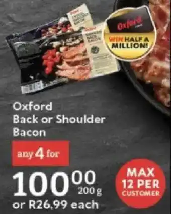 Oxford Freshmarket Oxford Back or Shoulder Bacon offer