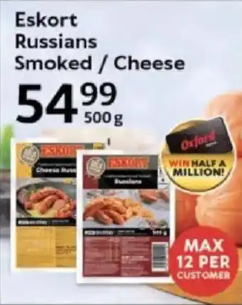 Oxford Freshmarket Eskort Russians Smoked/ Cheese offer