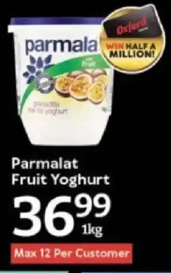 Oxford Freshmarket Parmalat Fruit Yoghurt offer