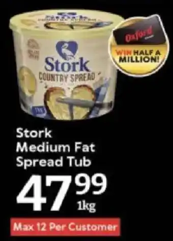 Oxford Freshmarket Stork Medium Fat Spread Tub offer