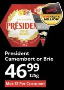 Oxford Freshmarket President Camembert or Brie offer