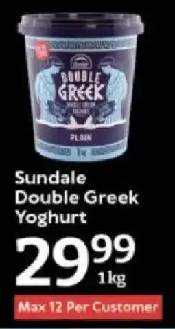 Oxford Freshmarket Sundale Double Greek Yoghurt offer