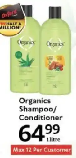 Oxford Freshmarket Organics Shampoo/ Conditioner offer