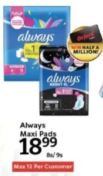 Oxford Freshmarket Always Maxi Pads offer