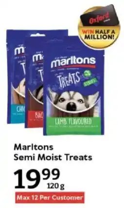 Oxford Freshmarket Marltons Semi Moist Treats offer
