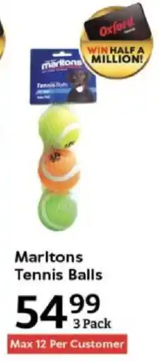 Oxford Freshmarket Marltons Tennis Balls offer