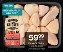 Checkers Hyper Farmer's Choice Fresh Chicken Braai Pack offer