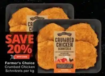 Checkers Hyper Farmer's Choice Crumbed Chicken Schnitzels offer