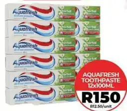 1UP Aquafresh toothpaste offer