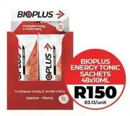 1UP Bioplus energy tonic sachets offer
