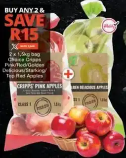 Checkers Hyper Choice Cripps Pink/ Red/ Golden Delicious/ Starking/ Top Red Apples offer